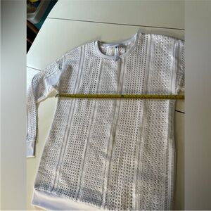 Fabletics small solid white long sleeve coverup